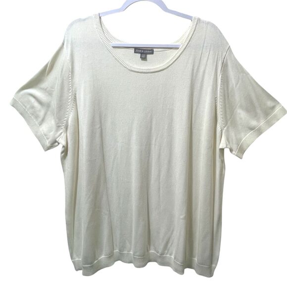 NWOT Jessica London Sweater Set, Ivory, Sequins, Cardigan and Top, Size 26 / 28 - Picture 3 of 11